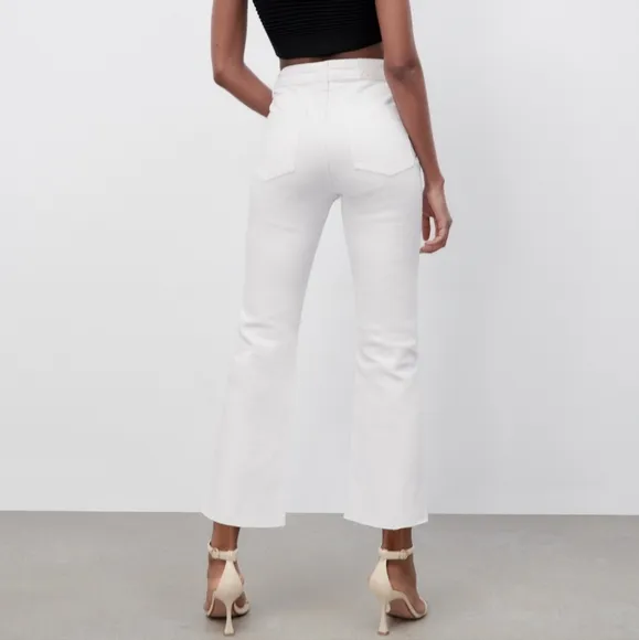 NWT Zara High Rise Mini Flare Jeans