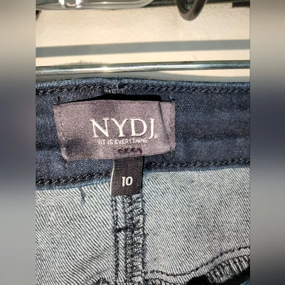 NYDJ (Size 10) Dark Indigo &quot;Barbara Bootcut&quot; Lift Tuck Technology Denim Jeans