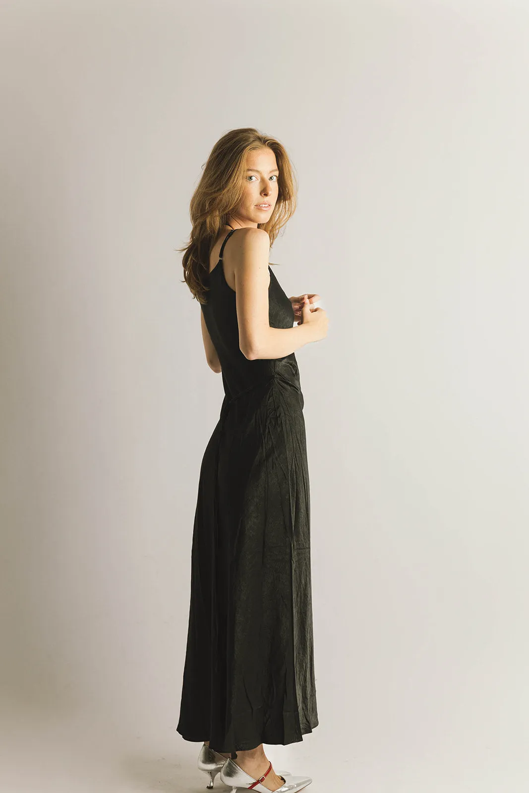 Orion Satin Wrap Dress