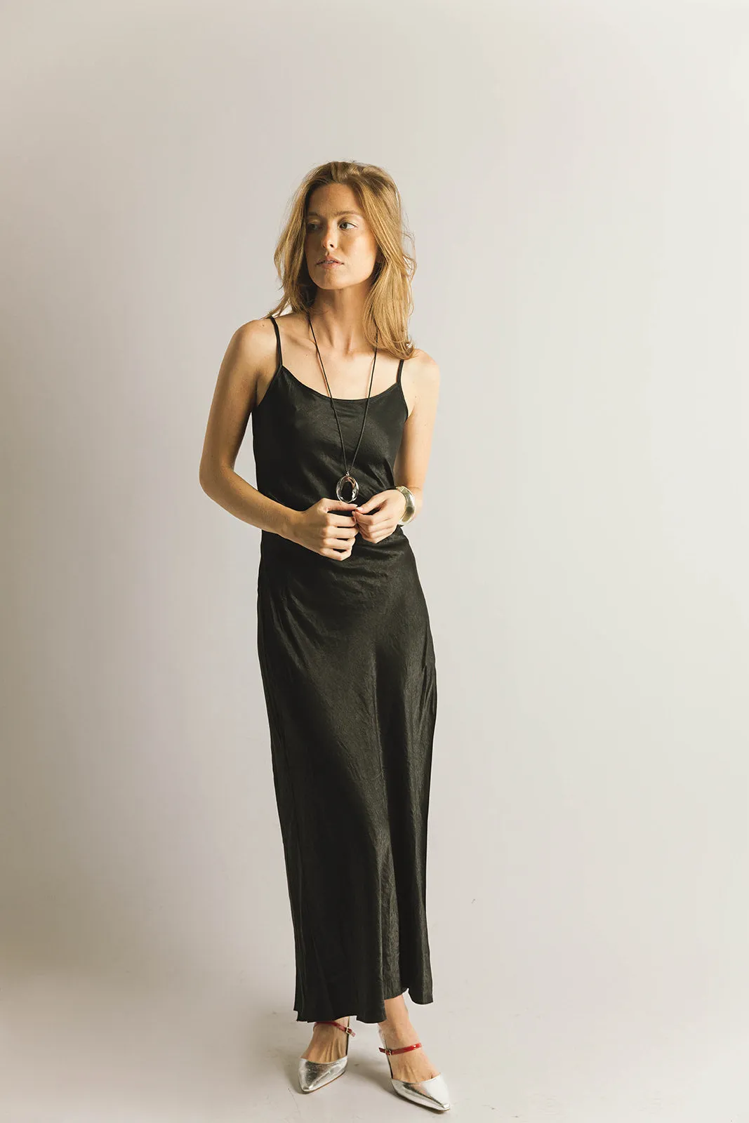 Orion Satin Wrap Dress