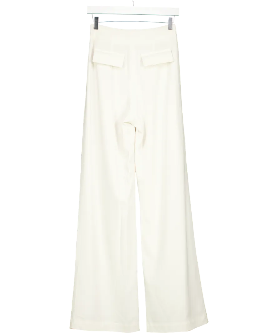 Outfit Of The Day Cream Pleated Wide Leg Pants UK S