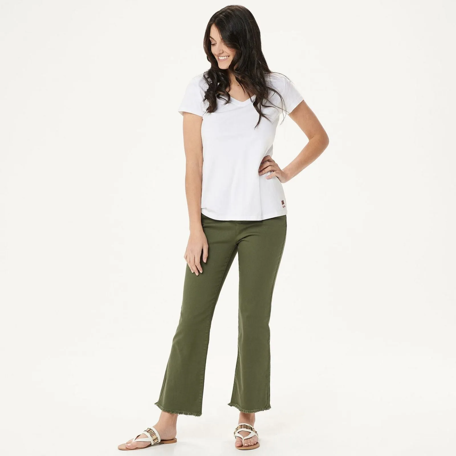 Peace Love World Women's Plus Size Garment Dyed Button Front Jeans