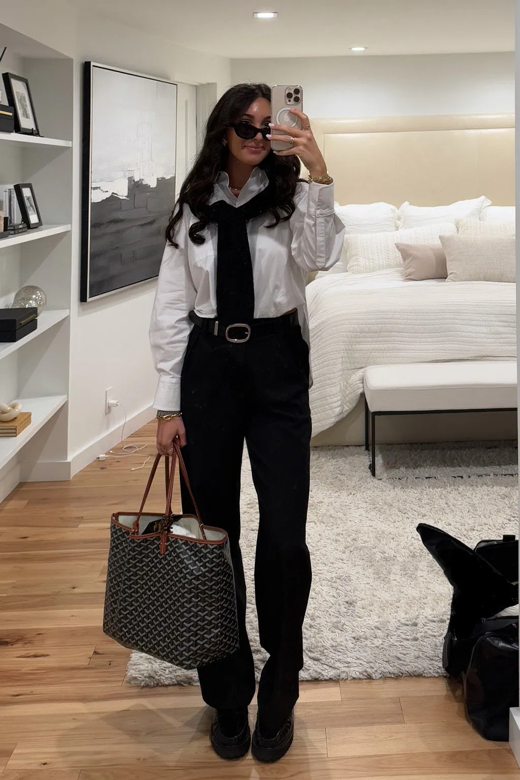 Perfect White Button Down   Pant Combo