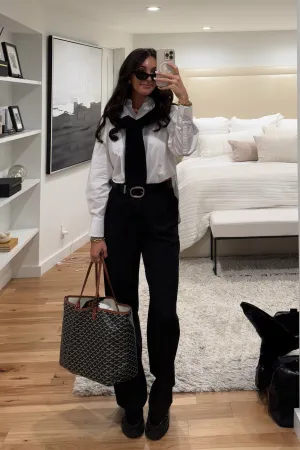 Perfect White Button Down   Pant Combo
