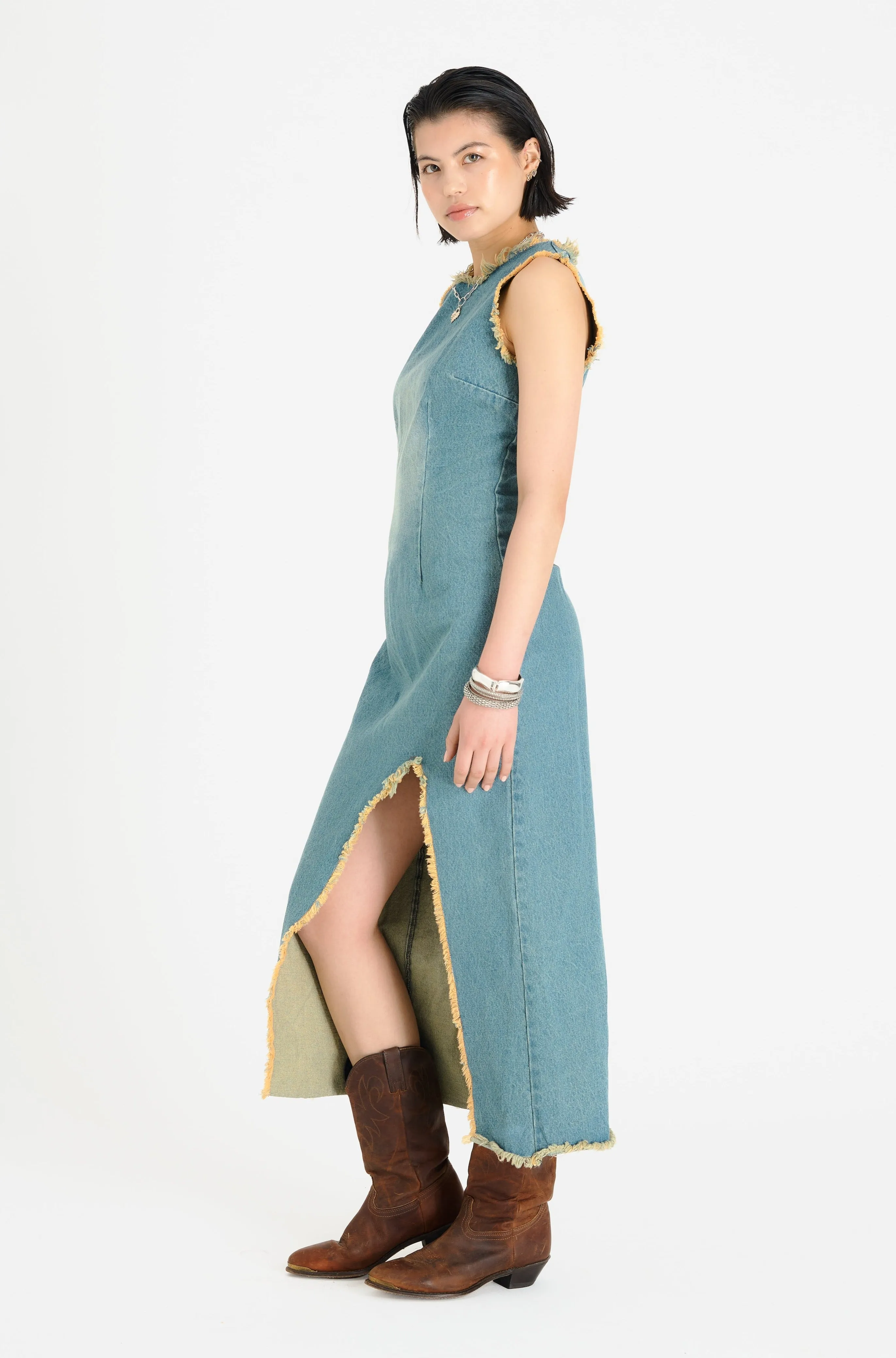 Pixie Denim Maxi Dress