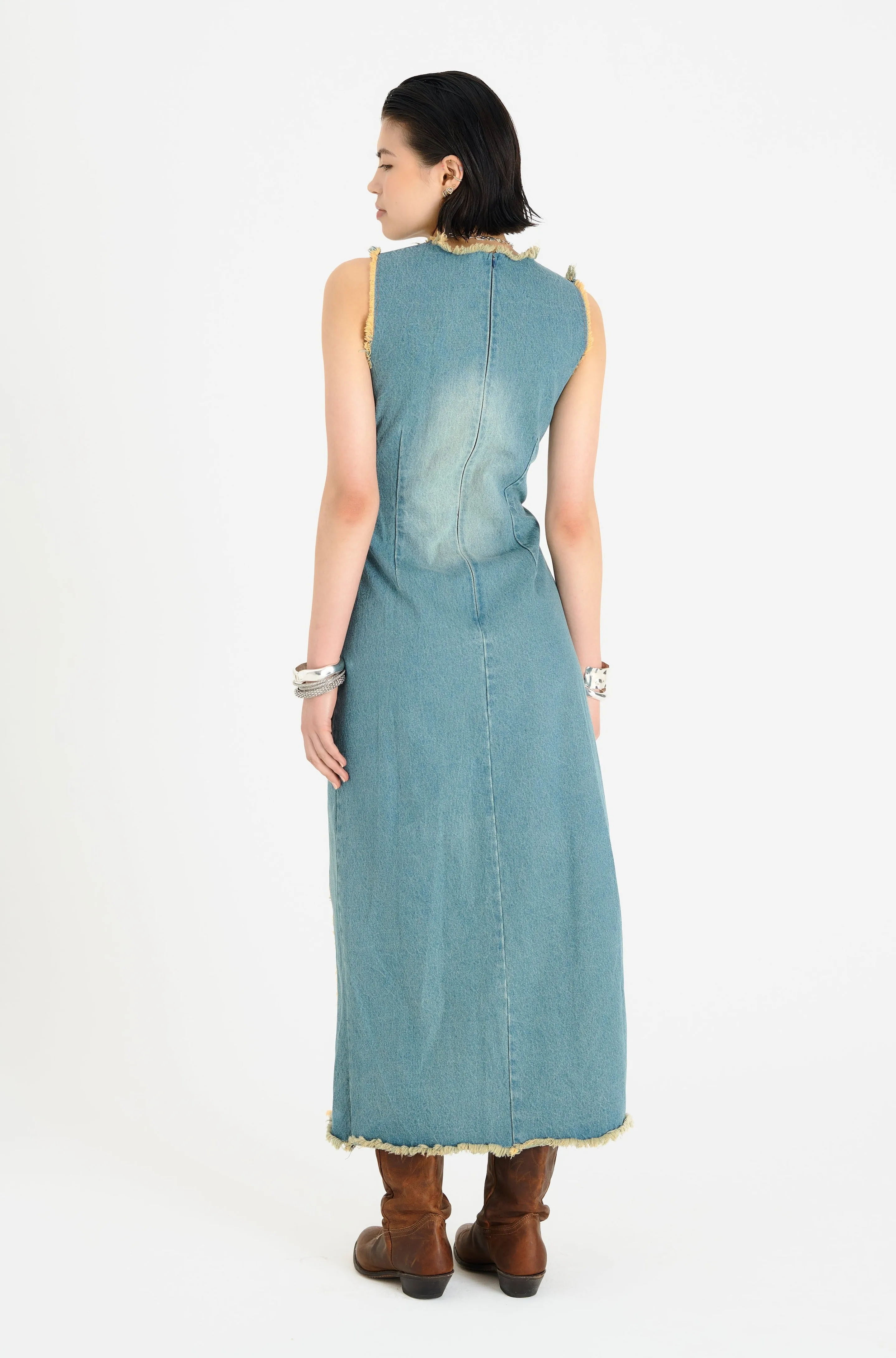Pixie Denim Maxi Dress