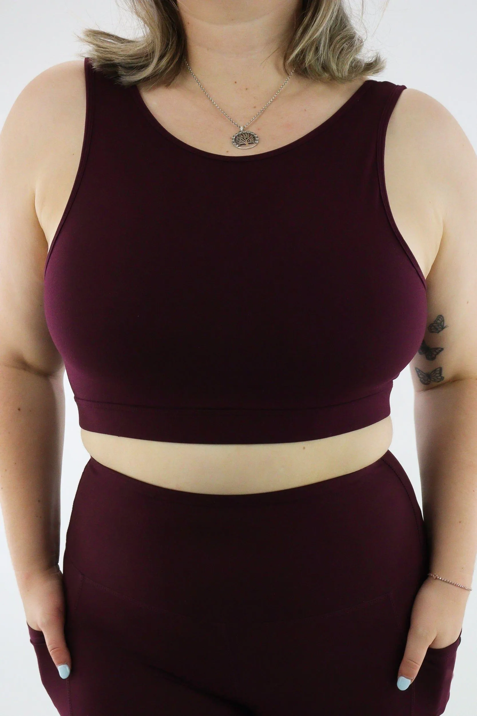 Plum - Reversible Crop Top - Hybrid 2.0