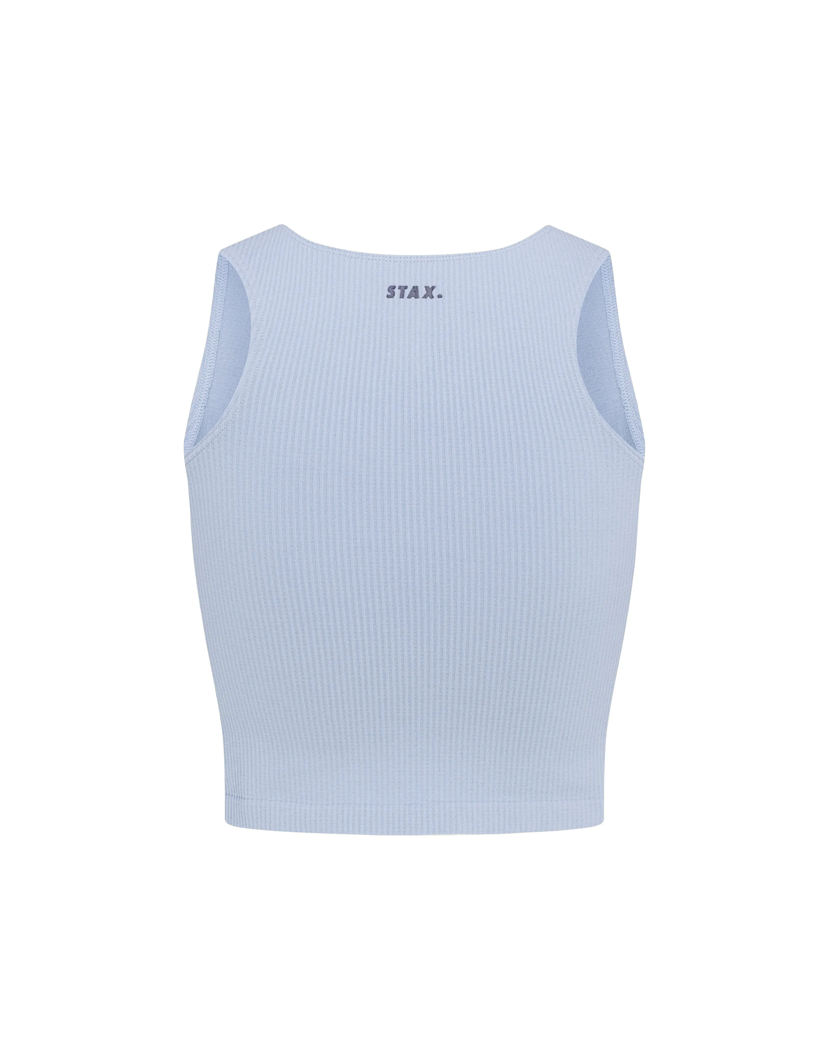 Premium Seamless V5 Cropped Singlet Lounge - Arion (Blue)