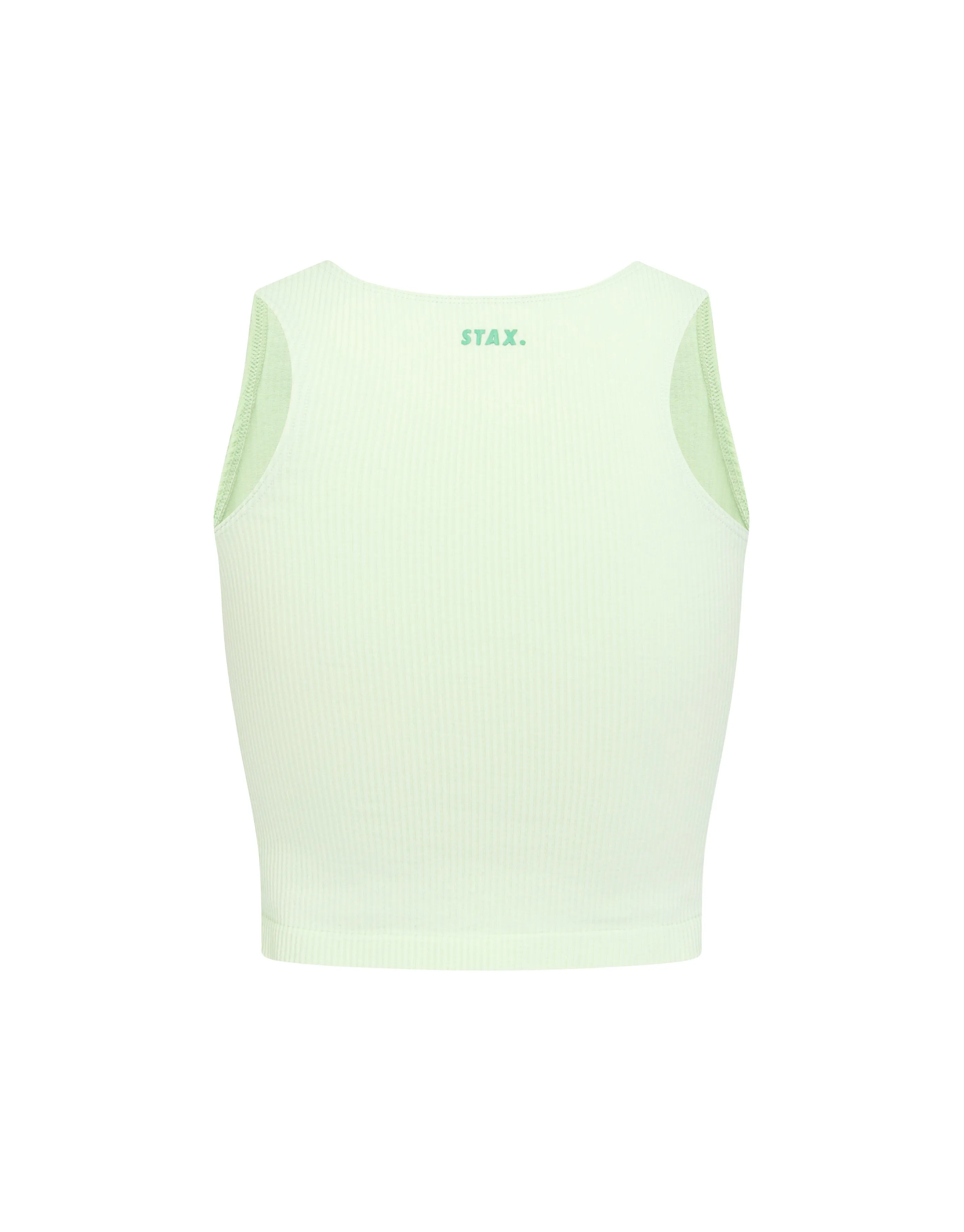Premium Seamless V5 Cropped Singlet Lounge - Aurora (Sage)