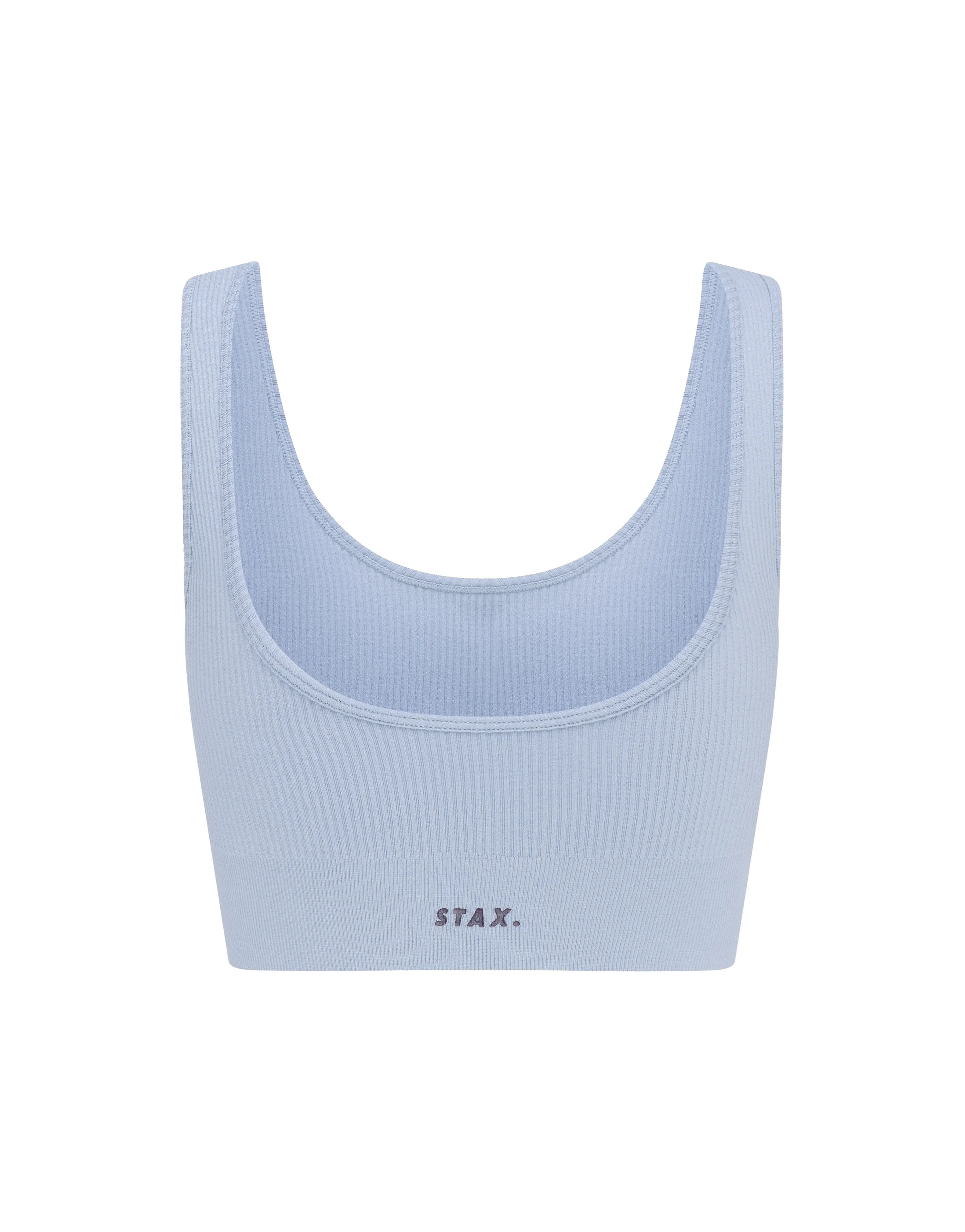 Premium Seamless V5 Low Back Crop Lounge - Arion (Blue)