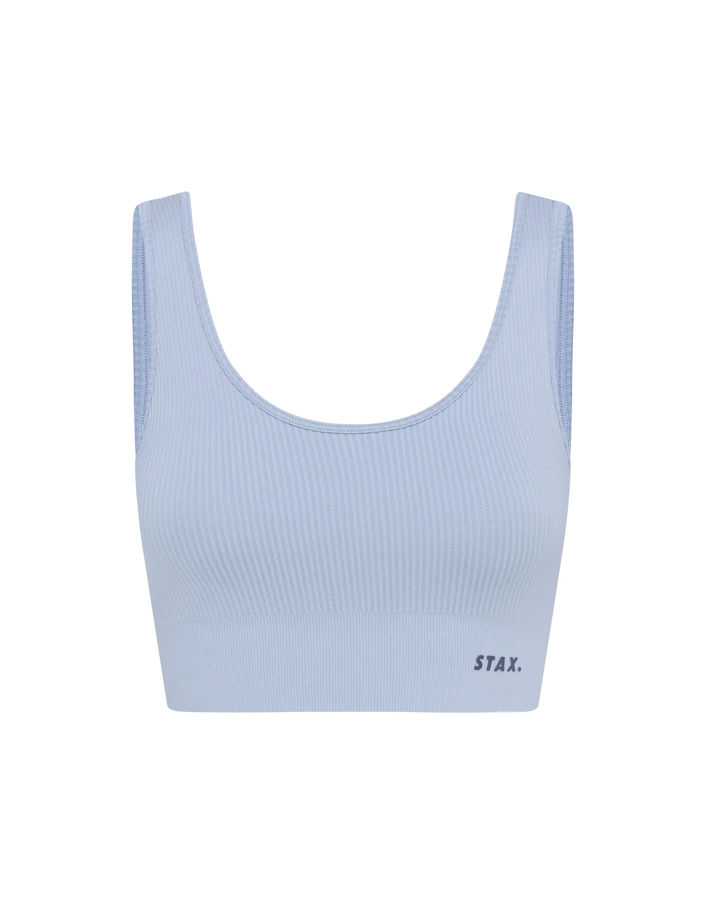 Premium Seamless V5 Low Back Crop Lounge - Arion (Blue)