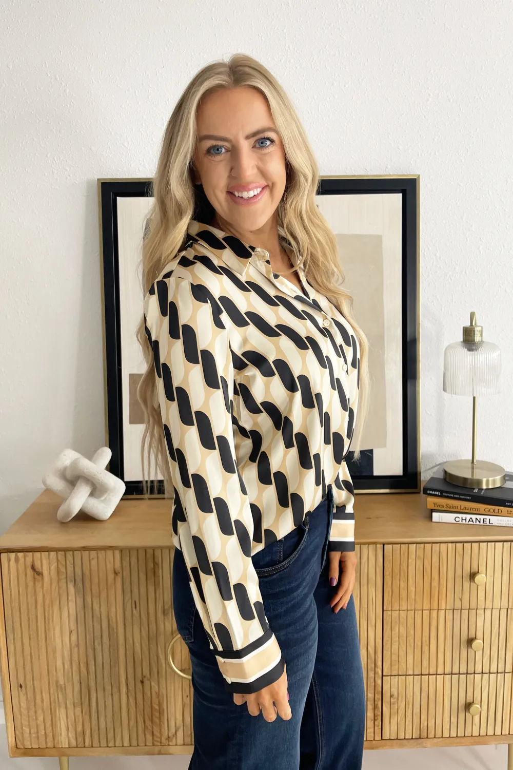 Printed Button Down Shirt