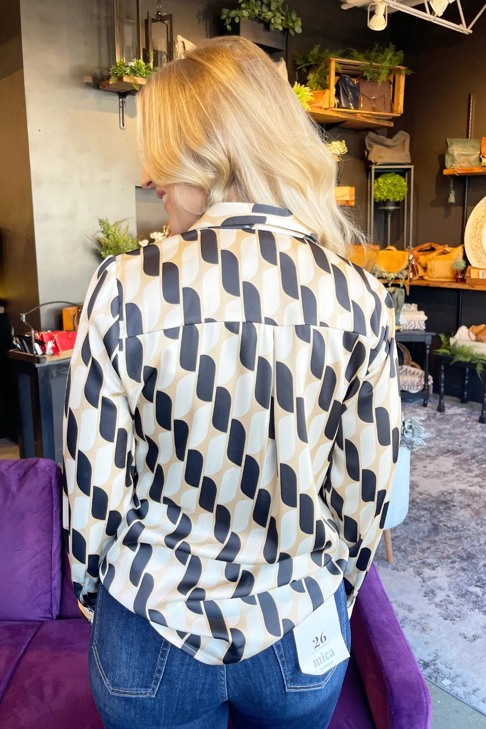 Printed Button Down Shirt