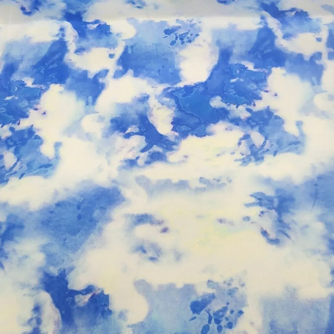 Printed Terry Track suiting Fabric 150 cm Blue