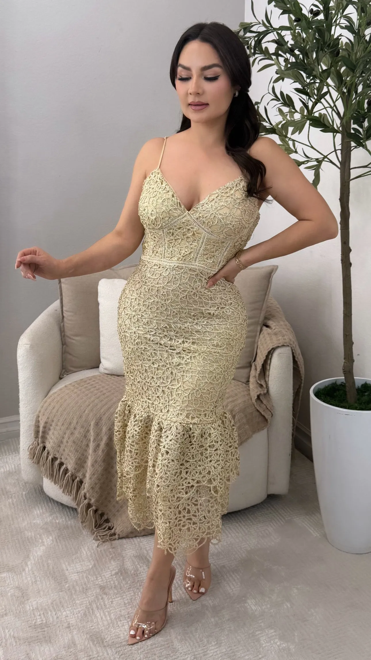 PRIORITIES GOLD DRESS