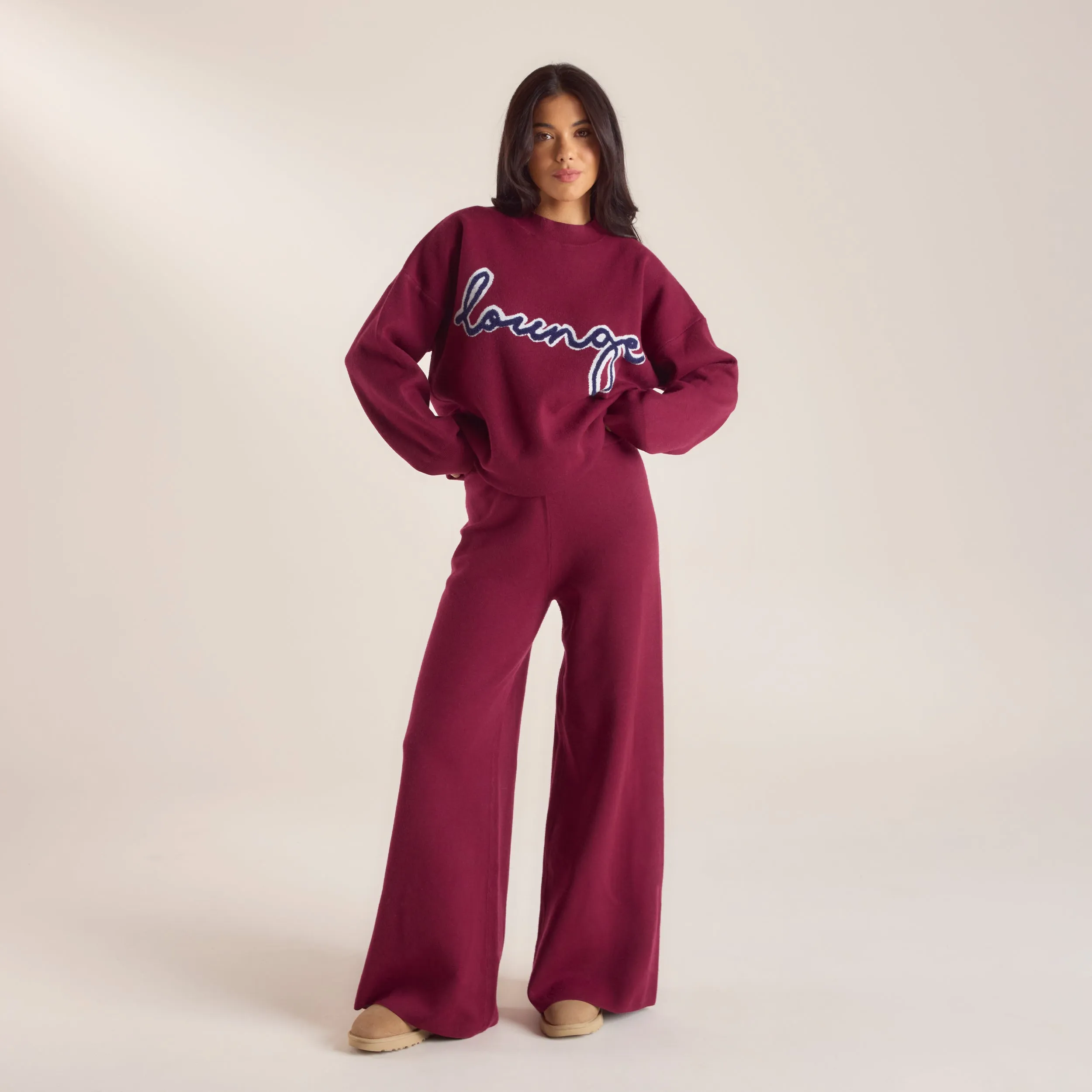 Pull en Maille avec Logo - Bordeaux
