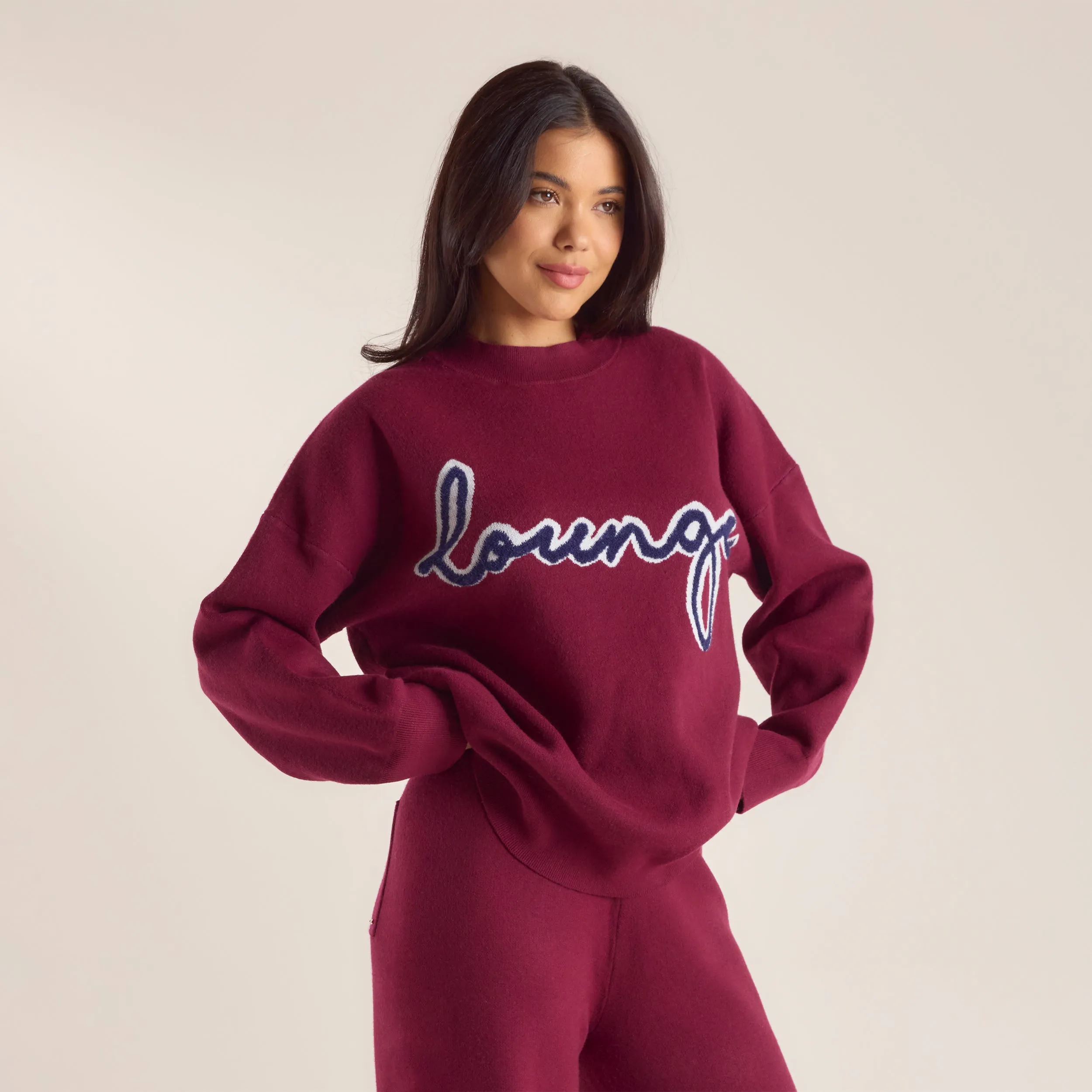 Pull en Maille avec Logo - Bordeaux