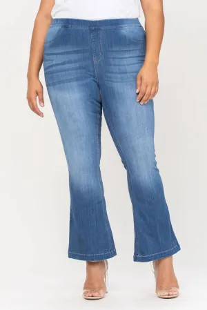 Pull On Medium Wash  Plus Flare -30"