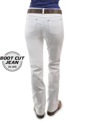 Pure Western Jeans Womens White Riding