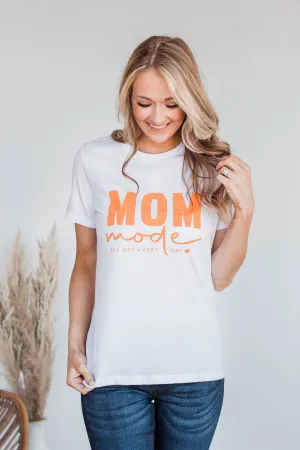 "Mom Mode" Graphic Tee- White