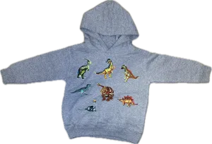RAGG TATTOO- DINO Pull Over Hoodie (Heather Grey)
