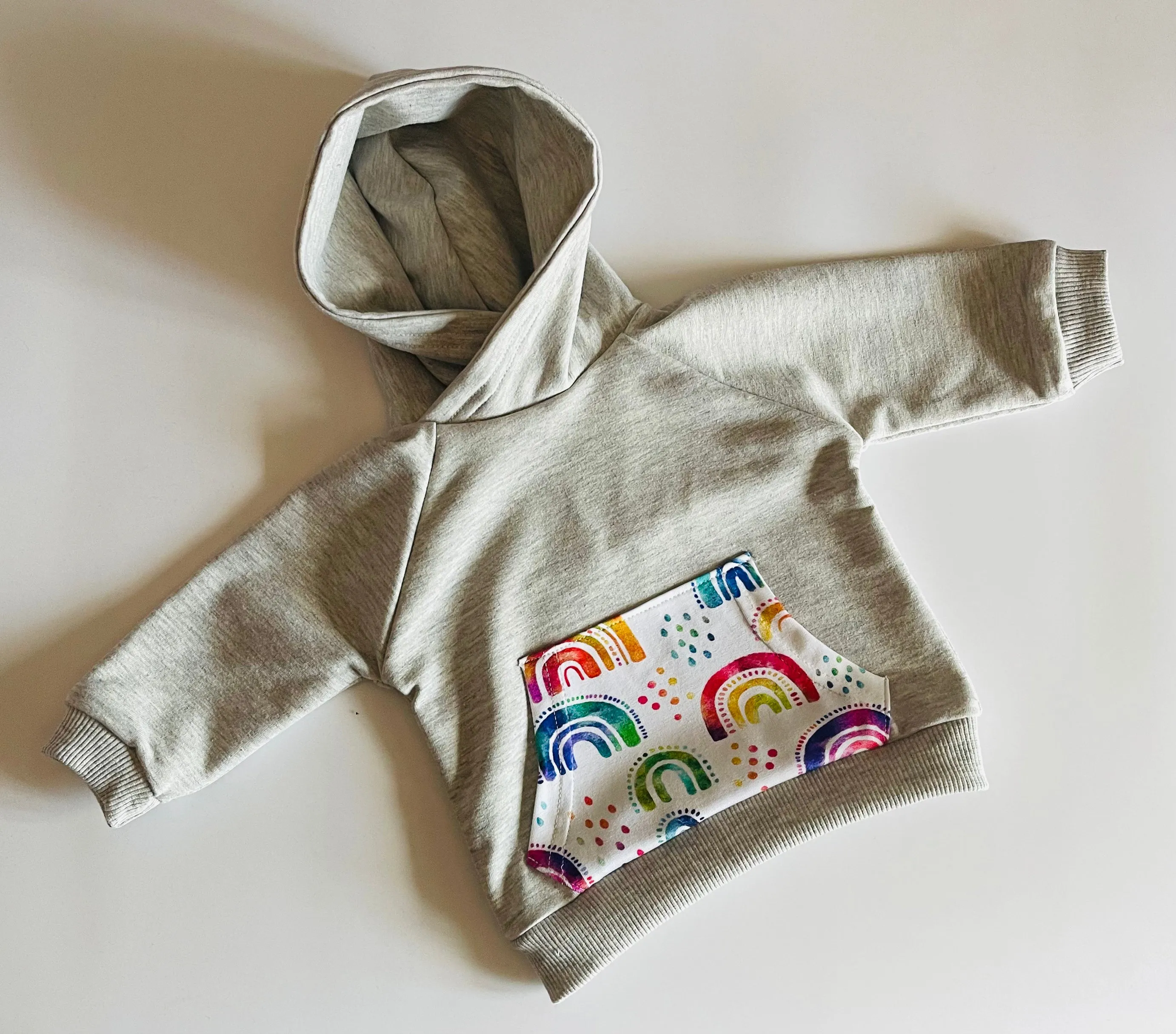 Rainbow Hoodie - 0/3 months