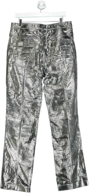 Remain Silver Metallic Trousers UK 14