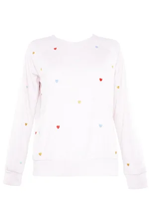 Retro Lounge Long Sleeve Top in Oatmeal