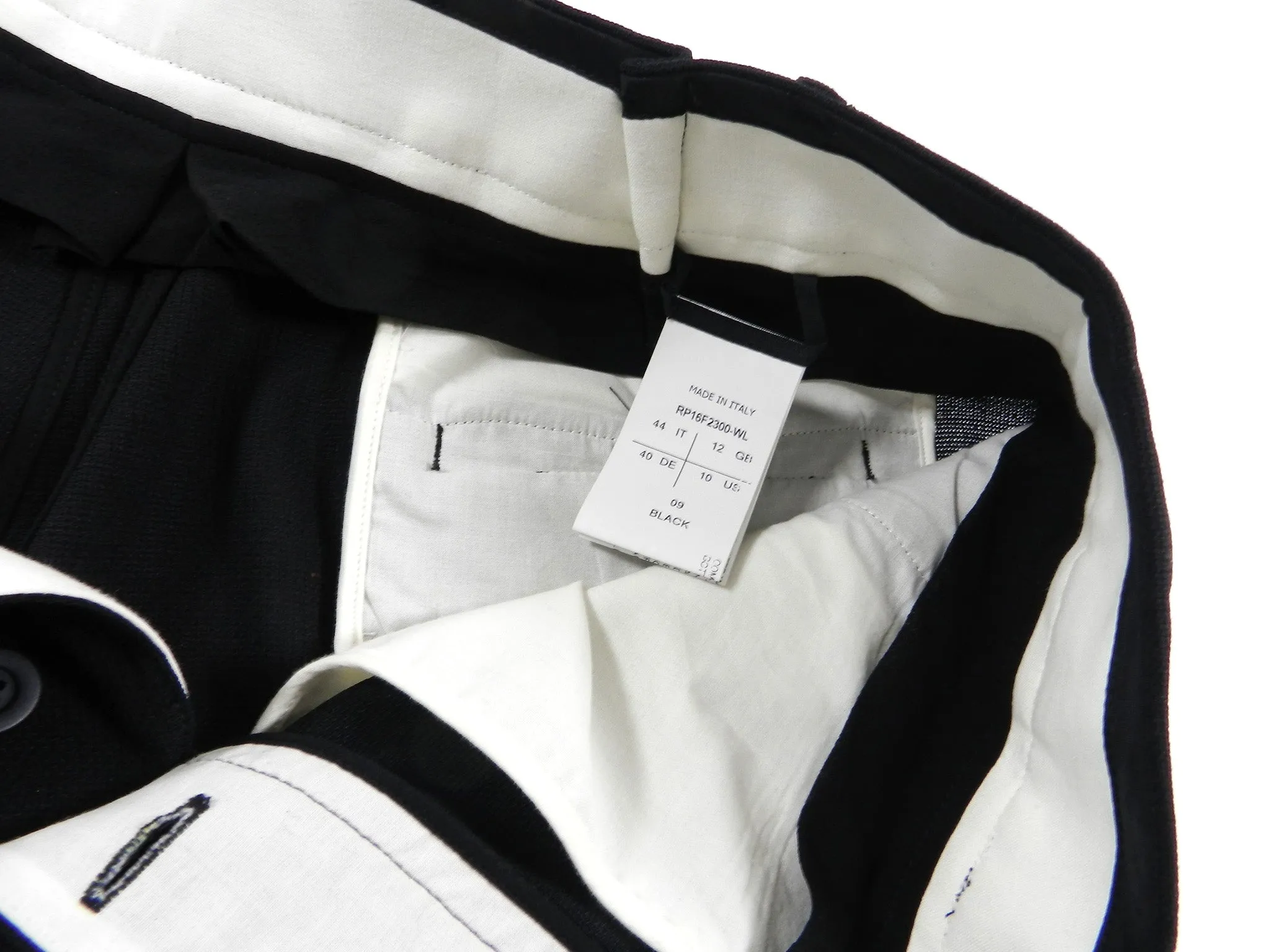 Rick Owens Black Straight Virgin Wool Trousers - 30