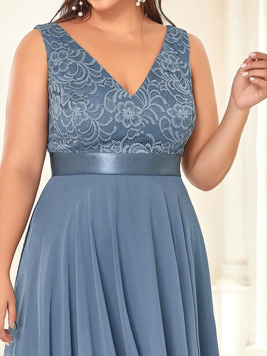 Robe pour mariage irrégulière en mousseline de soie