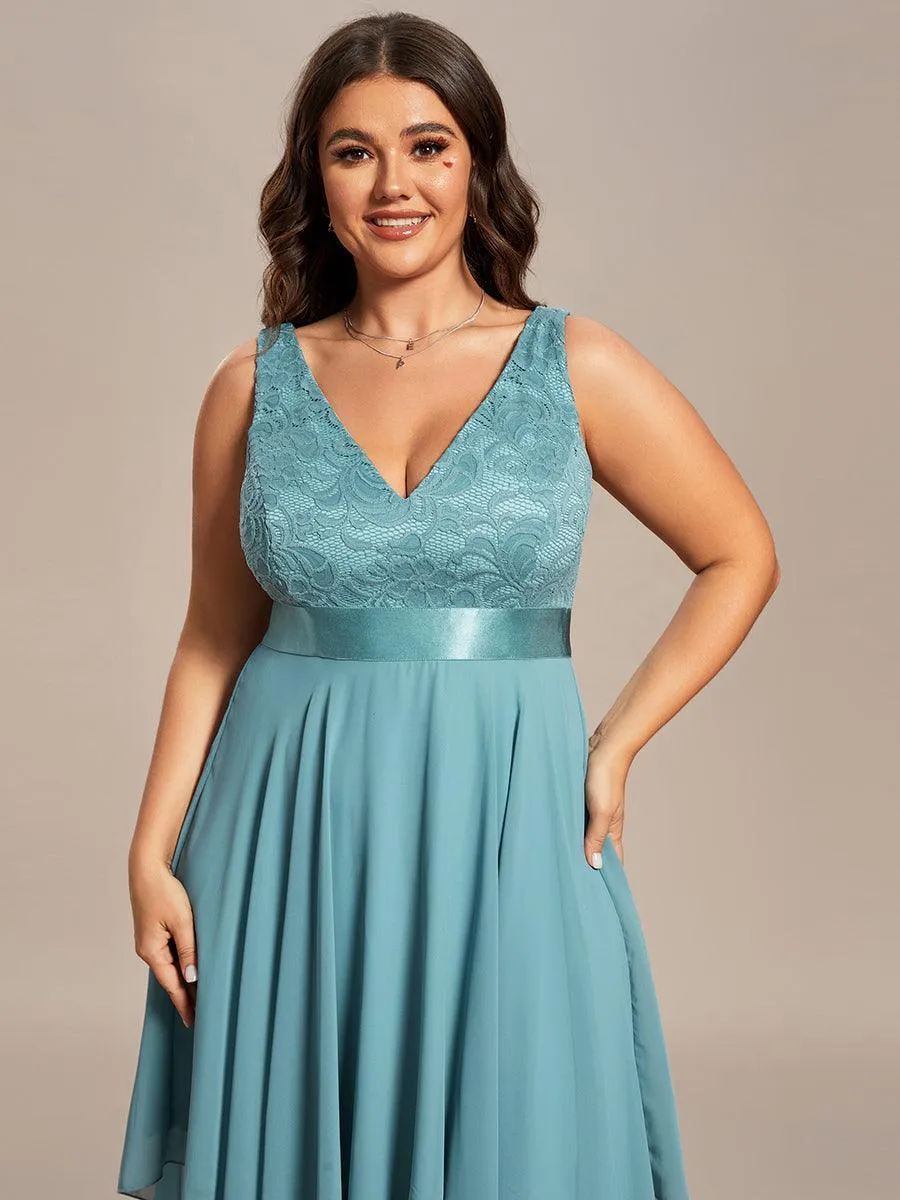 Robe pour mariage irrégulière en mousseline de soie