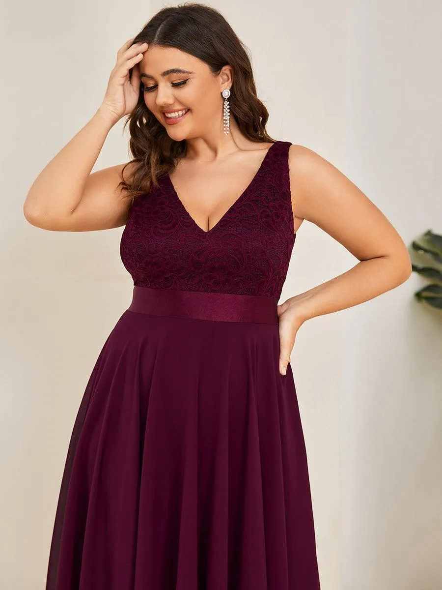 Robe pour mariage irrégulière en mousseline de soie
