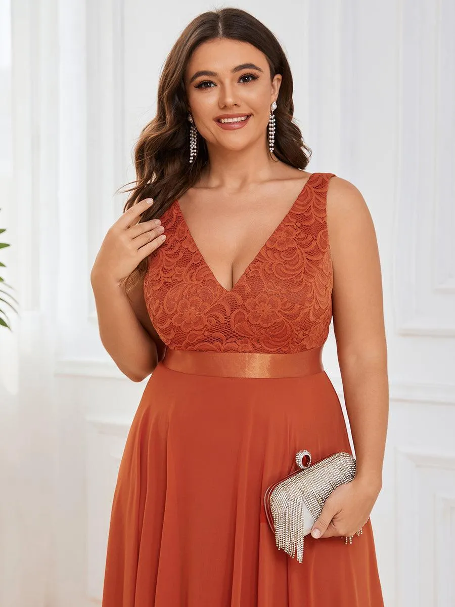 Robe pour mariage irrégulière en mousseline de soie