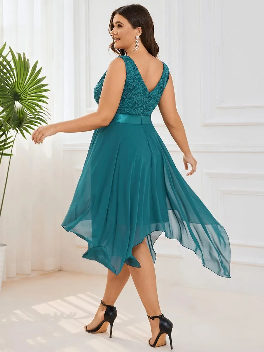 Robe pour mariage irrégulière en mousseline de soie