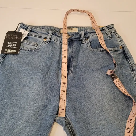 Rock &amp; Roll Denim Blue Star High-Rise Flare Jeans Size 31x32 NWT!