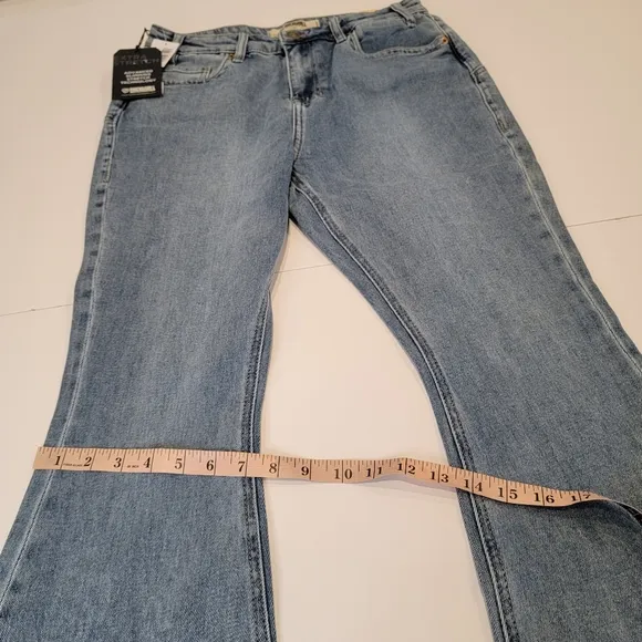 Rock &amp; Roll Denim Blue Star High-Rise Flare Jeans Size 31x32 NWT!