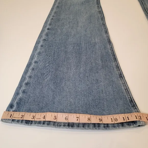 Rock &amp; Roll Denim Blue Star High-Rise Flare Jeans Size 31x32 NWT!