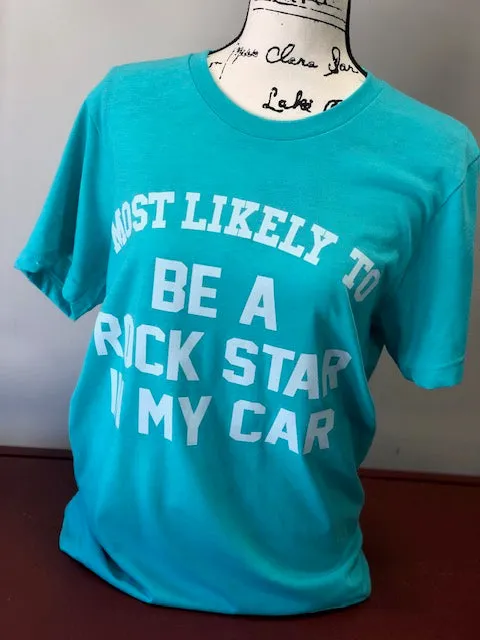 Rock Star Graphic Tee - Sea Green