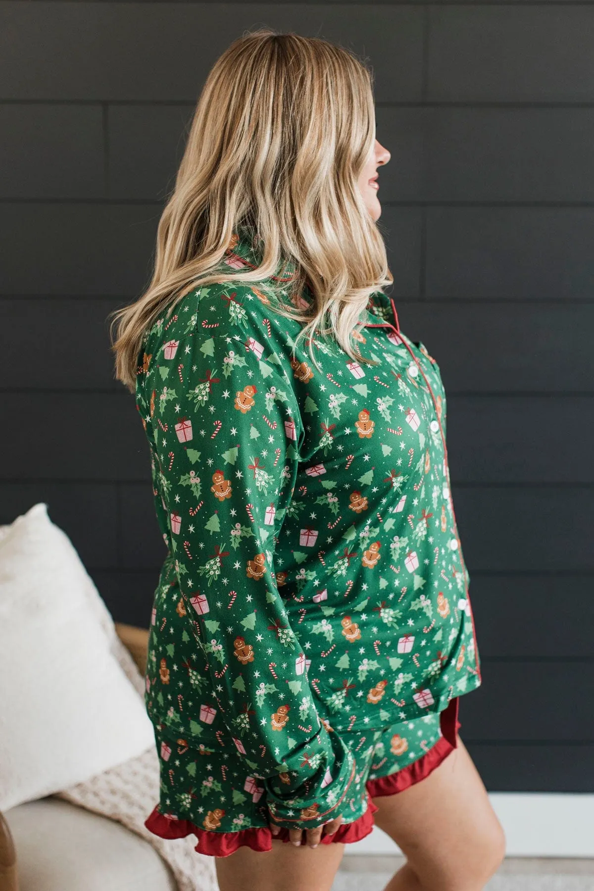 Rockin' Around The Tree Lounge Top- Green