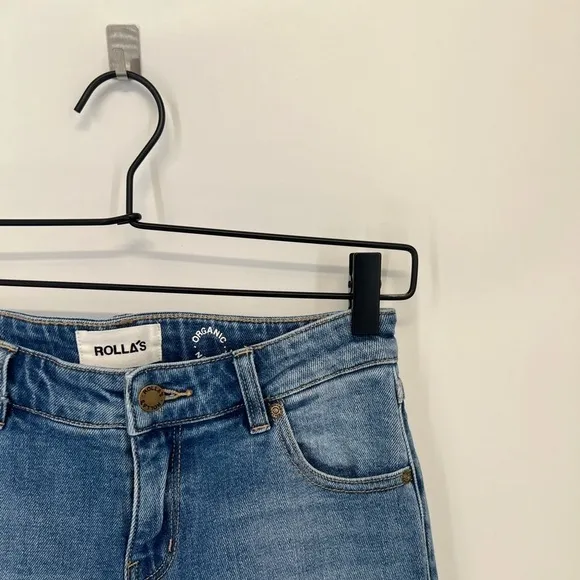 Rolla’s Dallas Low Bootcut Jeans In Karen Blue