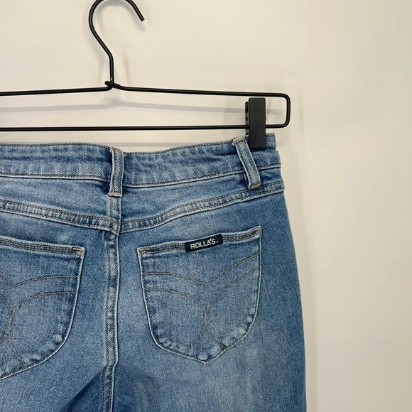 Rolla’s Dallas Low Bootcut Jeans In Karen Blue