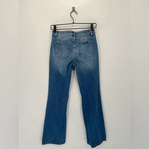 Rolla’s Dallas Low Bootcut Jeans In Karen Blue