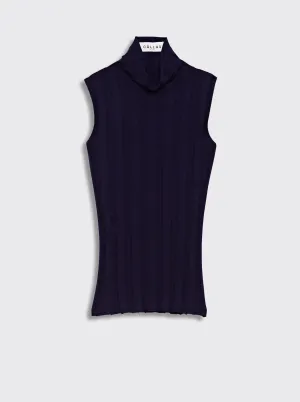 ROMY Sleeveless Turtleneck in Navy