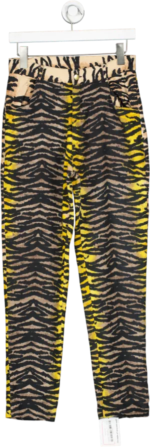 Sacred Hawk Multicoloured Tiger Print Trousers UK S