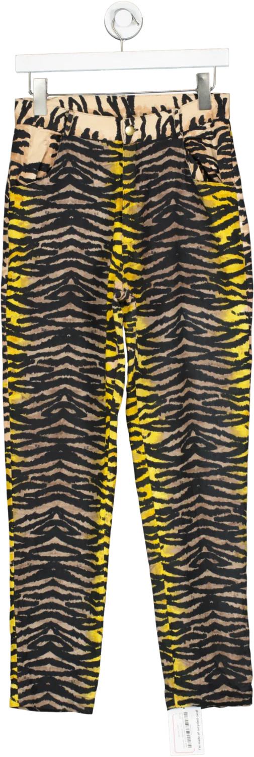 Sacred Hawk Multicoloured Tiger Print Trousers UK S