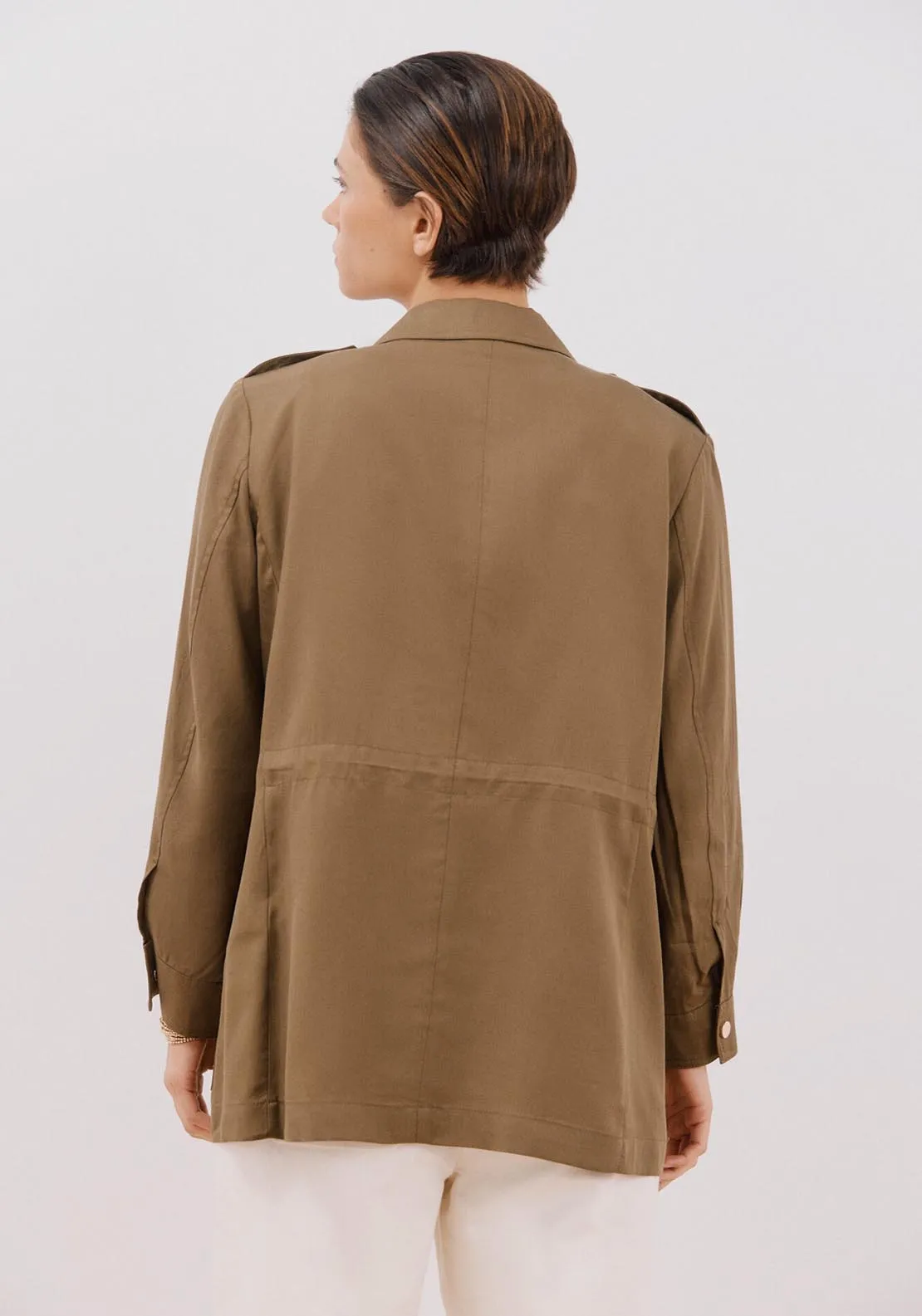 Safari Style Jacket - Dark Khaki