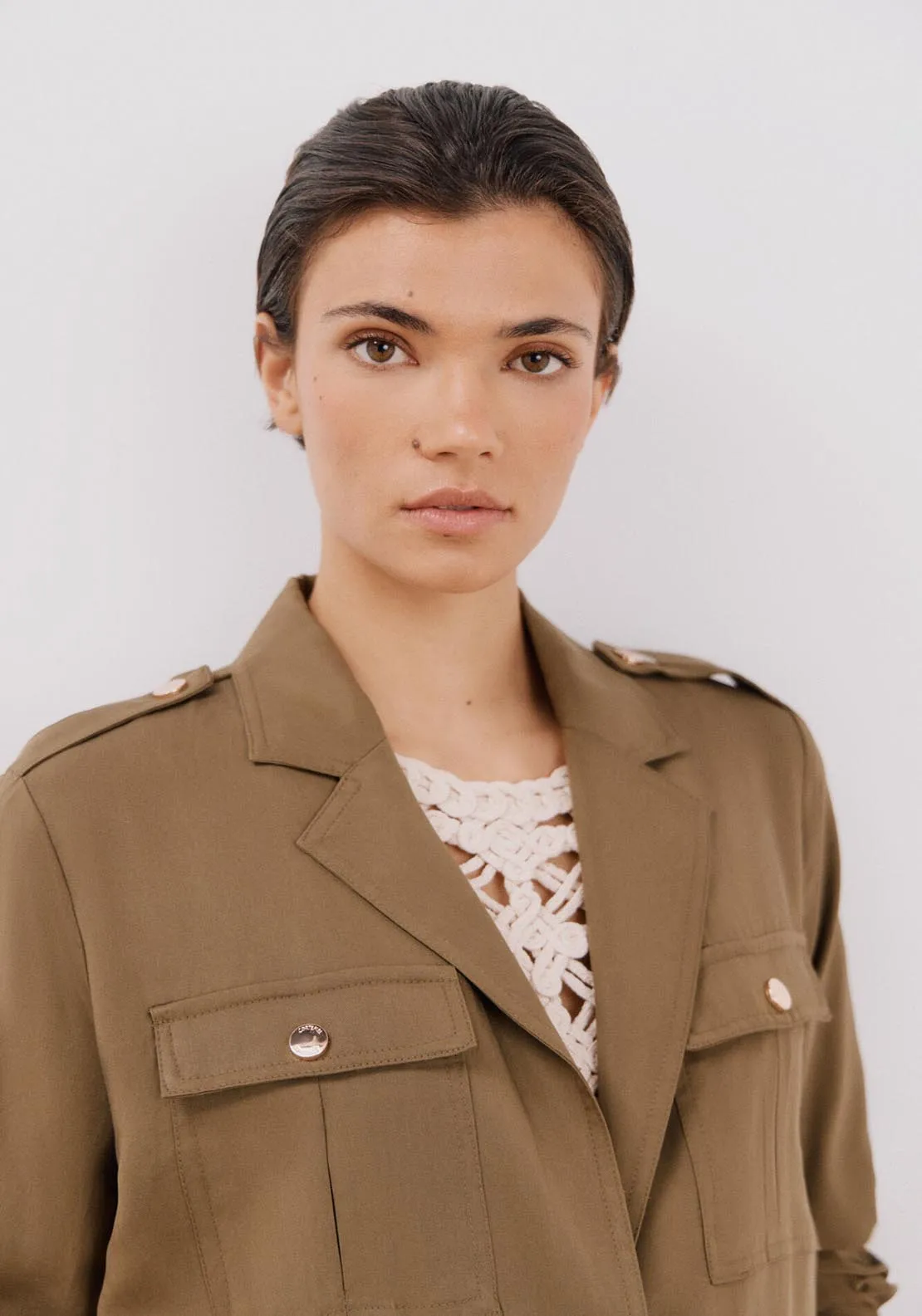 Safari Style Jacket - Dark Khaki
