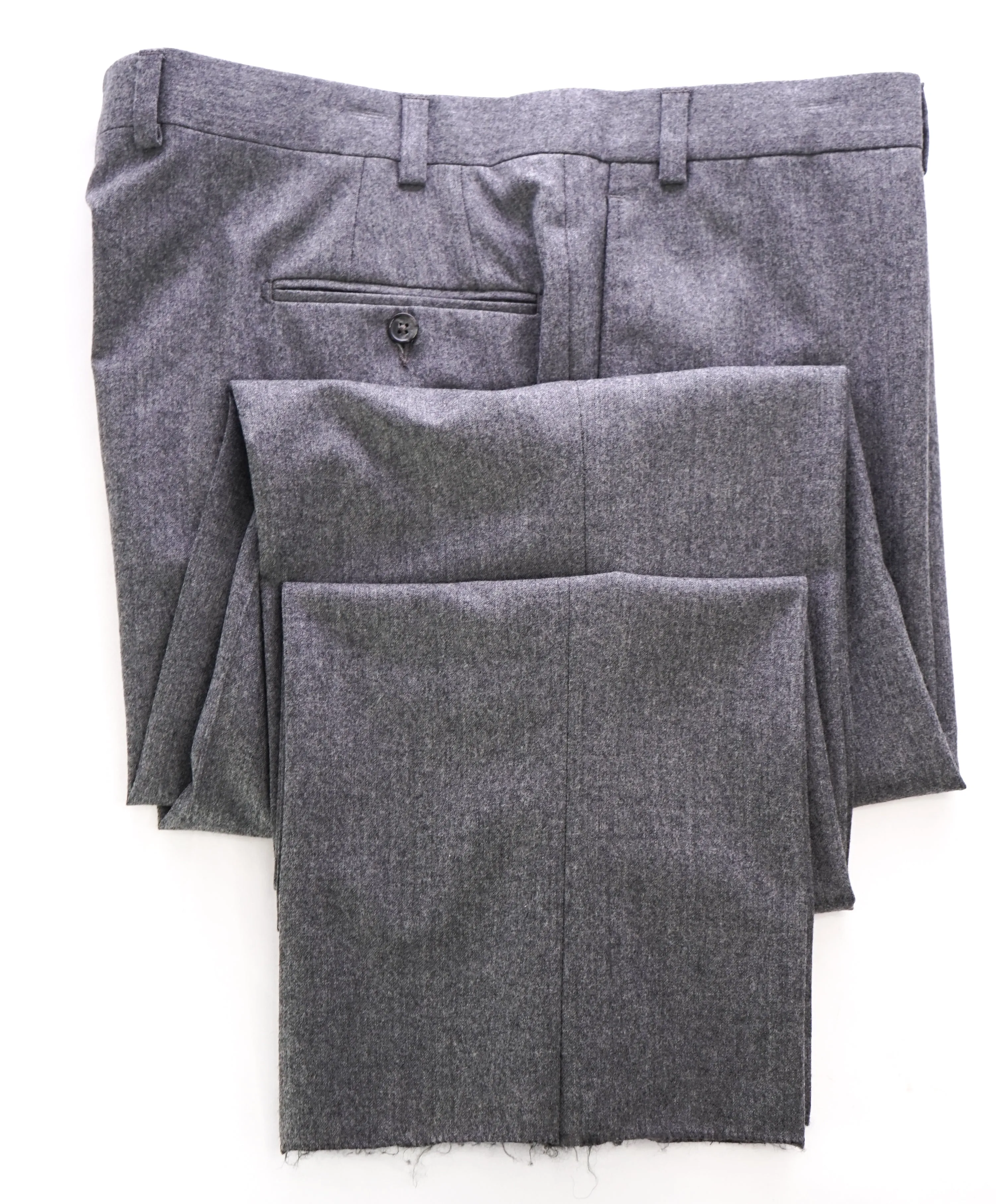 SAKS FIFTH AVE  - "Vitale Barberis Canonico" Flannel Flat Front Dress Pants - 40W