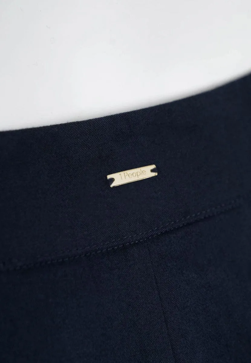Salo Organic Cotton Satin Tapered Trousers | Blackbird