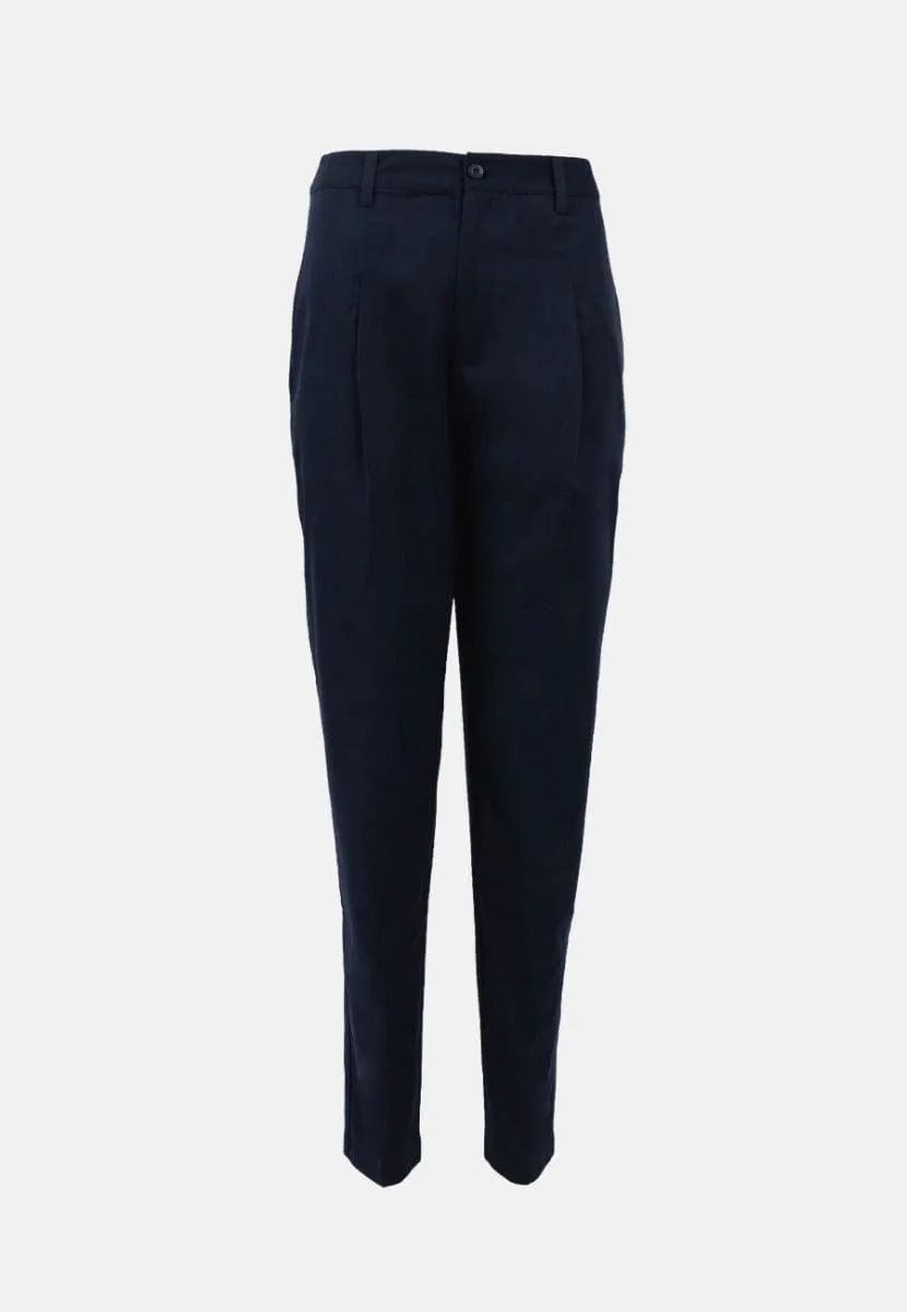 Salo Organic Cotton Satin Tapered Trousers | Blackbird